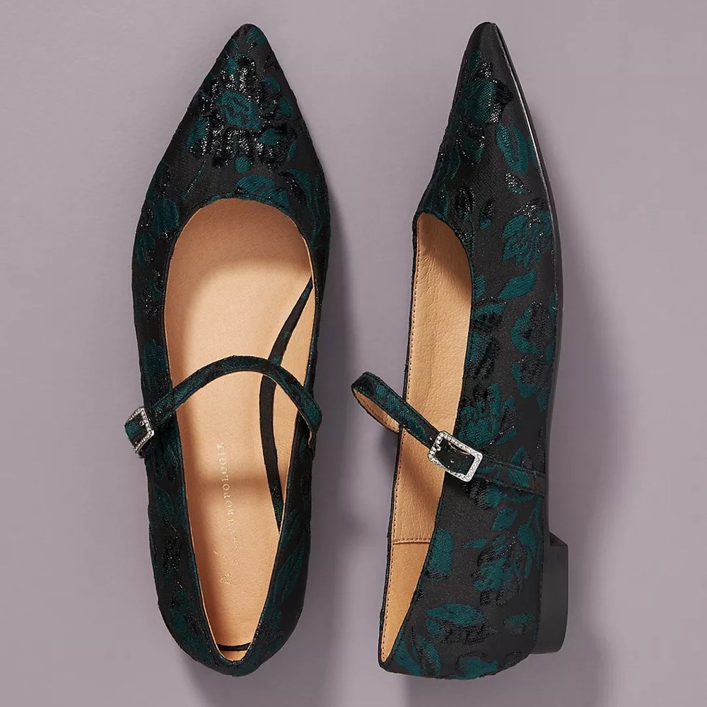 NIB Anthropologie - Brocade Mary Jane Flats
